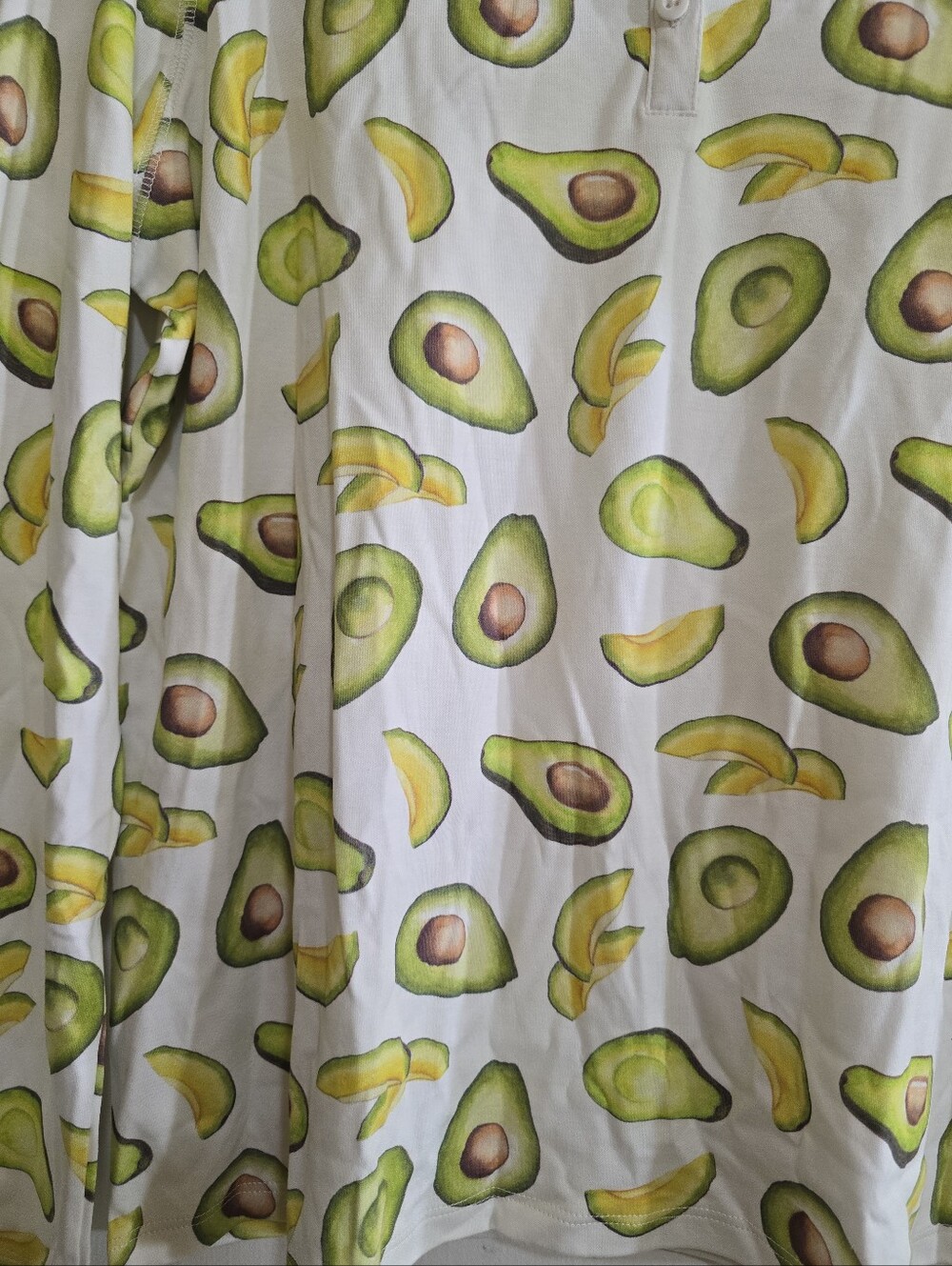 Hart + Land Avocado Novelty Print Pajama Henley Top XXL Pima Cotton - Picture 7 of 7